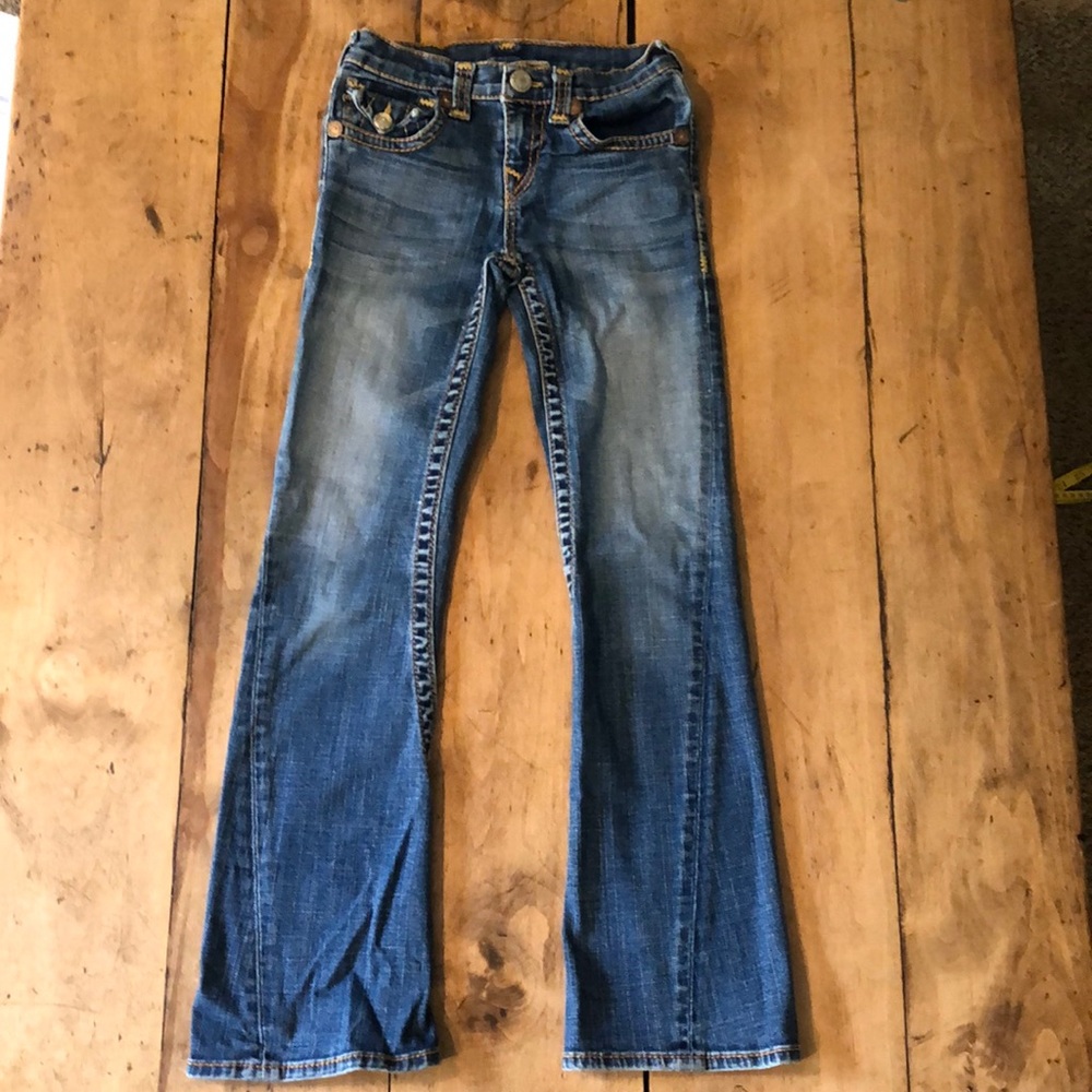 True Religion Girls size 12 flare jeans with stretch